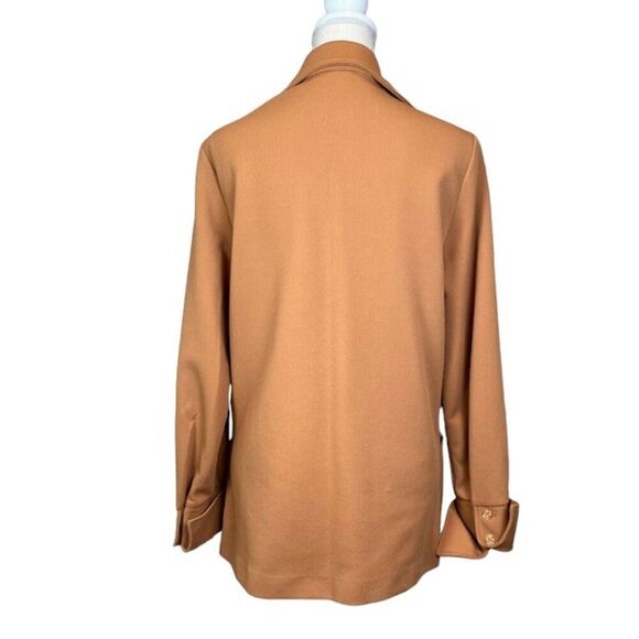 Graff Californiawear Vintage 70's Polyester Button Blazer Camel Great Cuffs! - Picture 4 of 9